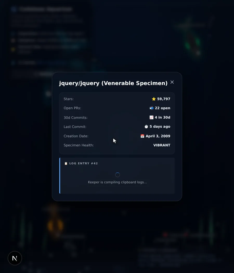 Codebase Aquarium app screenshot