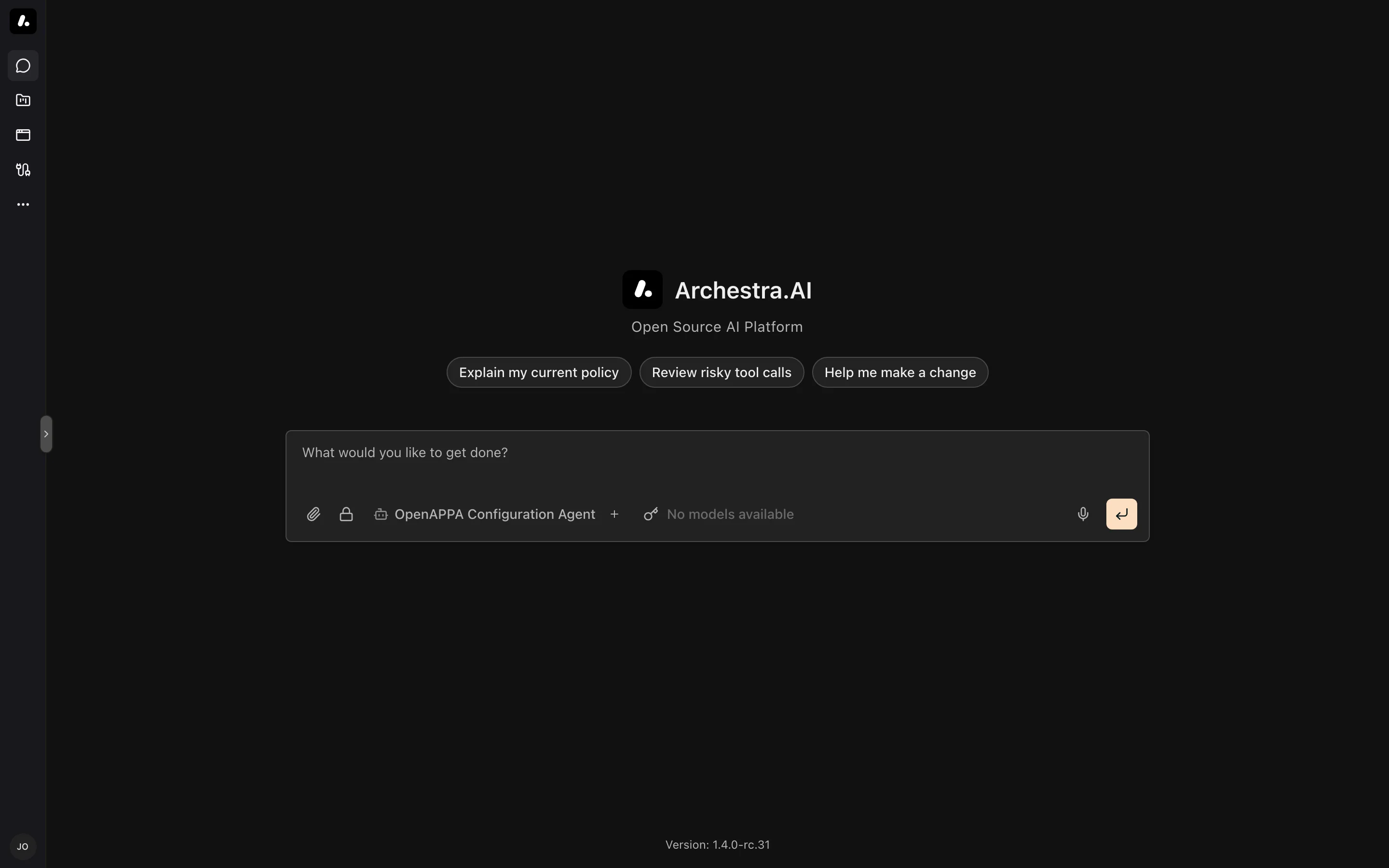 The chat composer with agent and model selectors