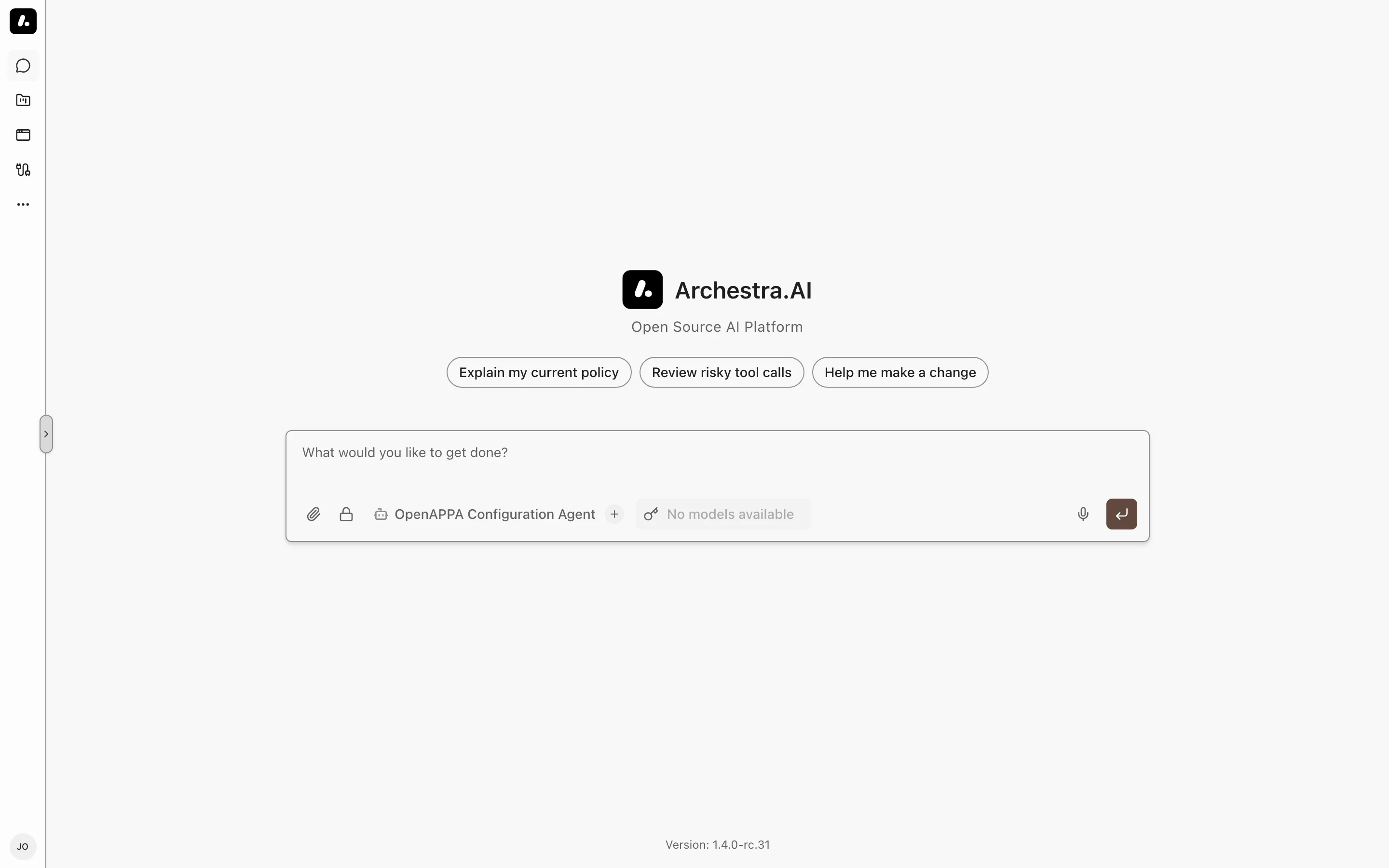 The chat composer with agent and model selectors
