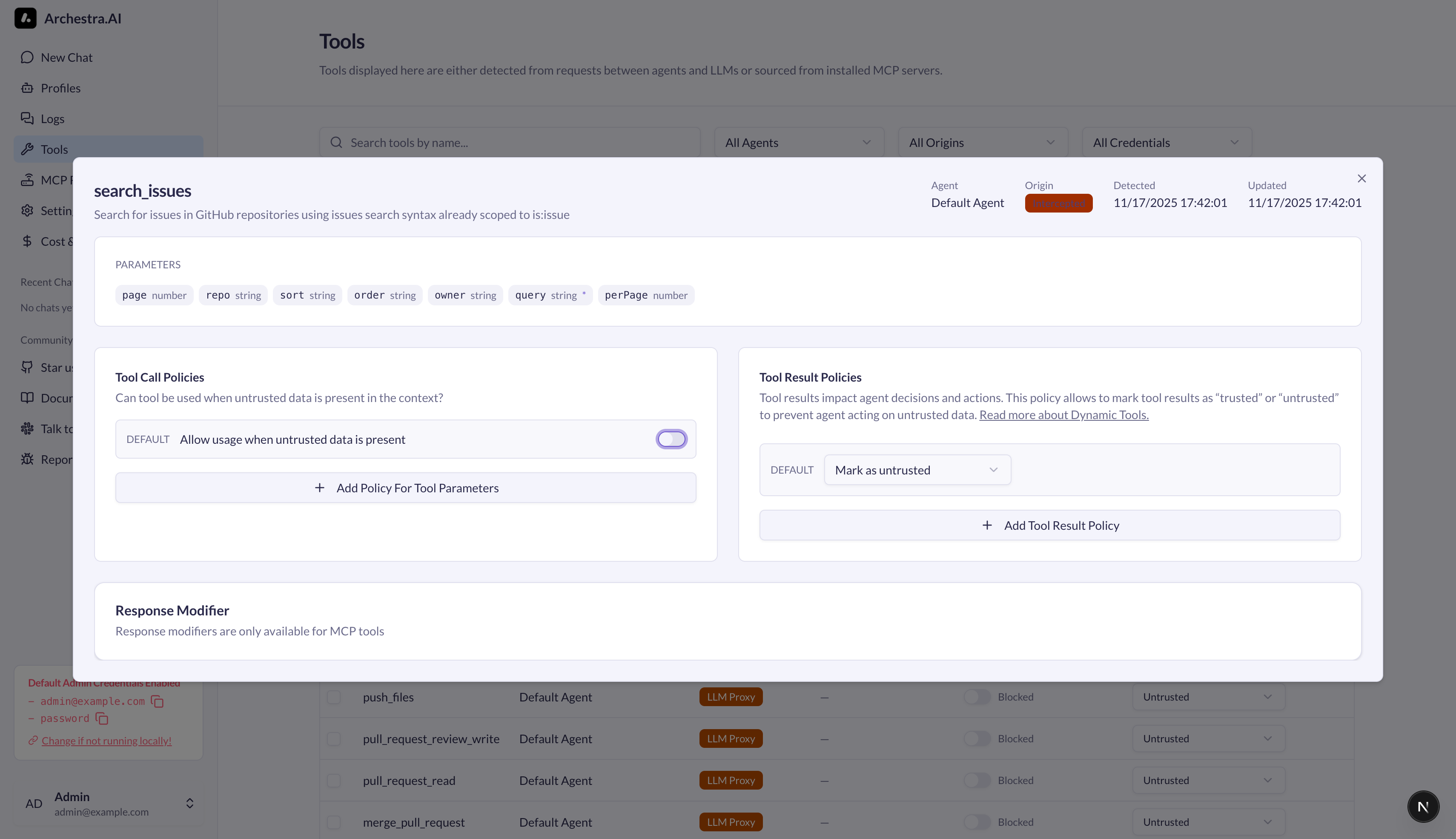 Dynamic Tools Edit Popup