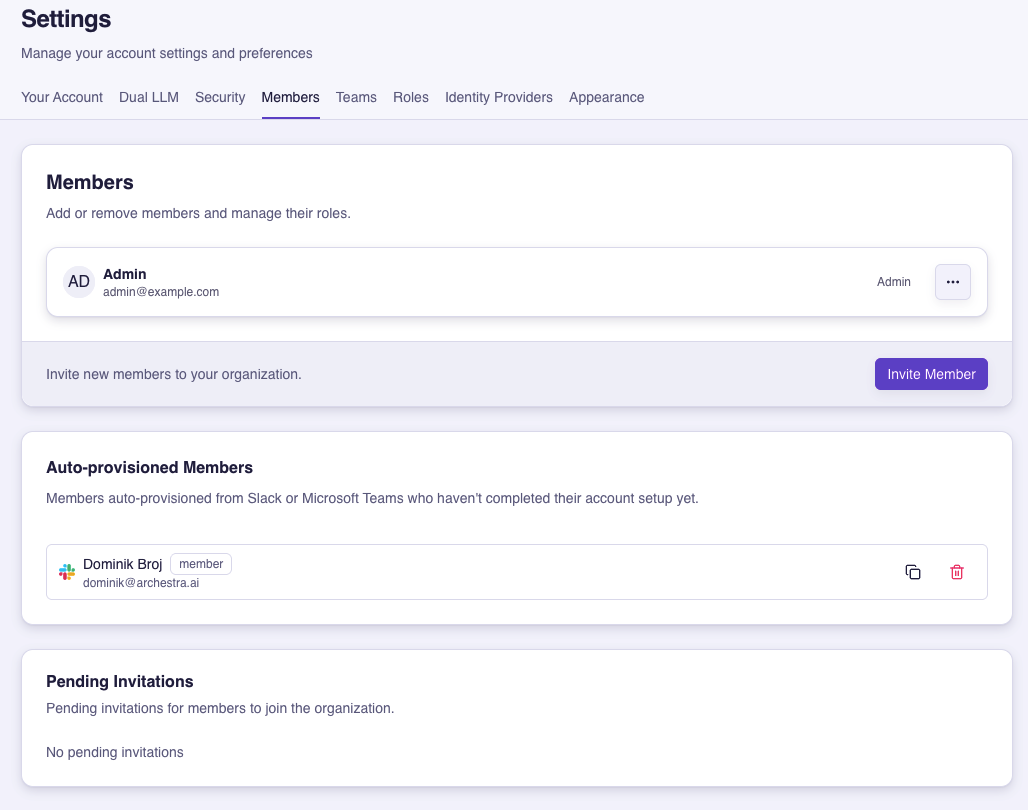Autoprovisioned Slack Users