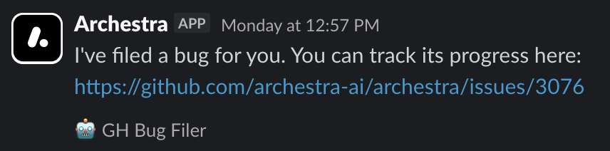 Agent conversation in Slack
